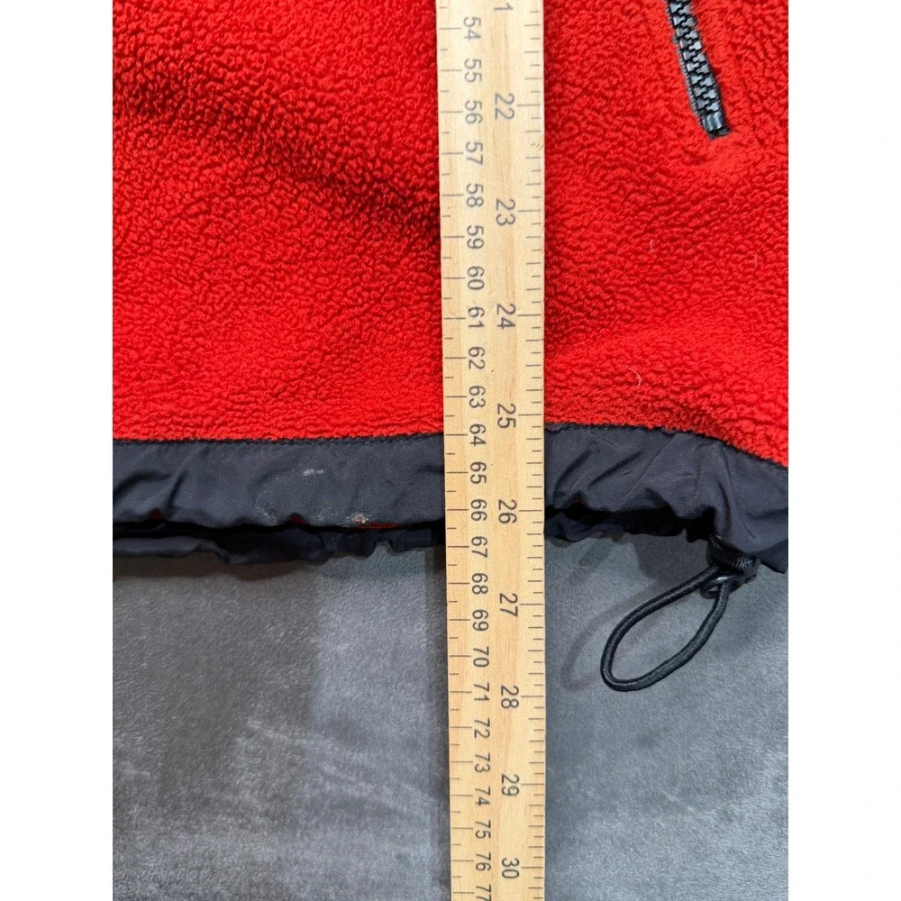 The North Face Denali Fleece Jacket Mens Medium Red Black Polartec Zip Up